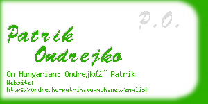 patrik ondrejko business card